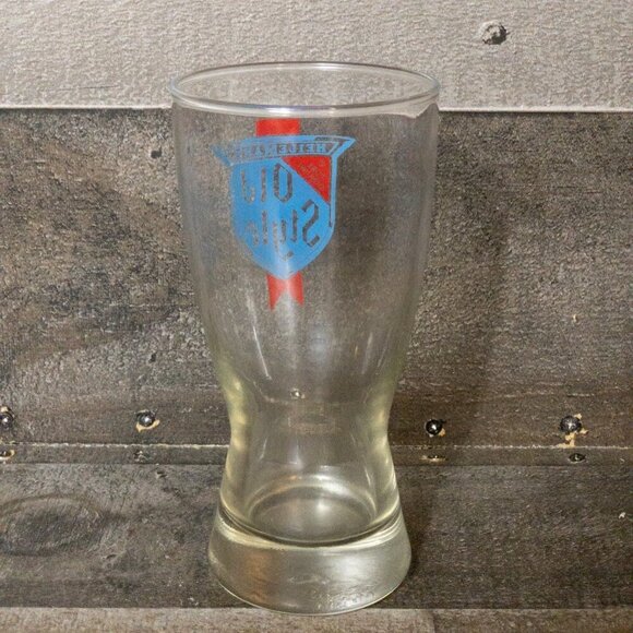 VINTAGE HEILEMANS OLD STYLE PURE GENIUS TAVERN DIVE BAR RETRO GLASS MINI PILSNER - Picture 3 of 5
